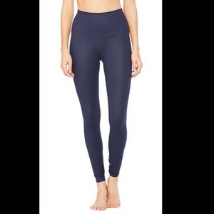 ALO Yoga High-Waisted Leggings Navy, Small